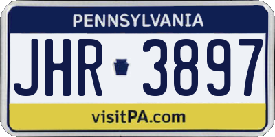 PA license plate JHR3897