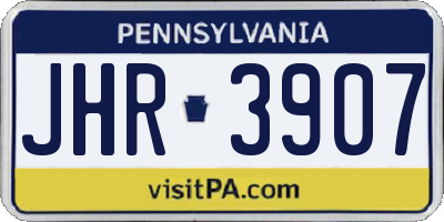 PA license plate JHR3907
