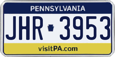 PA license plate JHR3953