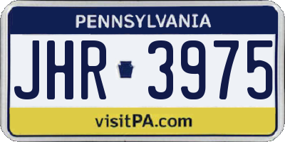 PA license plate JHR3975