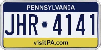 PA license plate JHR4141