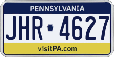 PA license plate JHR4627