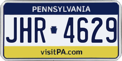 PA license plate JHR4629