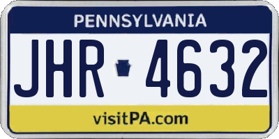 PA license plate JHR4632