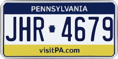PA license plate JHR4679