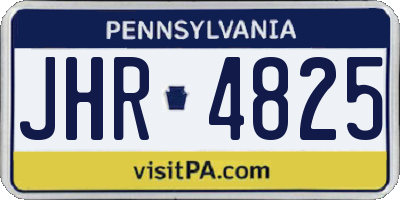 PA license plate JHR4825