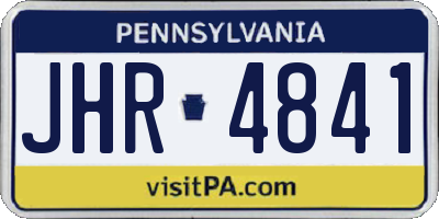 PA license plate JHR4841