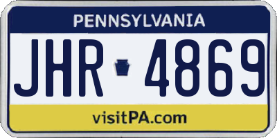 PA license plate JHR4869