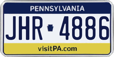PA license plate JHR4886