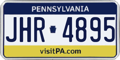 PA license plate JHR4895