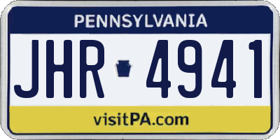PA license plate JHR4941