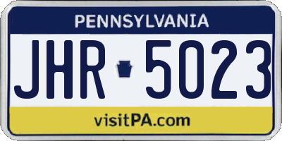 PA license plate JHR5023