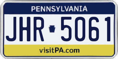 PA license plate JHR5061