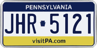 PA license plate JHR5121