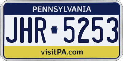 PA license plate JHR5253