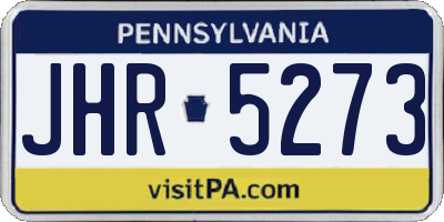 PA license plate JHR5273