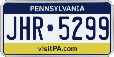 PA license plate JHR5299