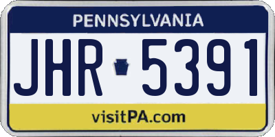 PA license plate JHR5391