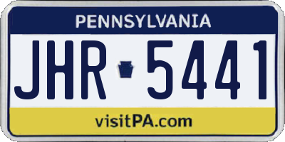 PA license plate JHR5441