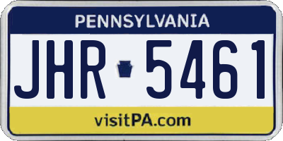 PA license plate JHR5461