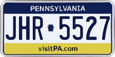 PA license plate JHR5527