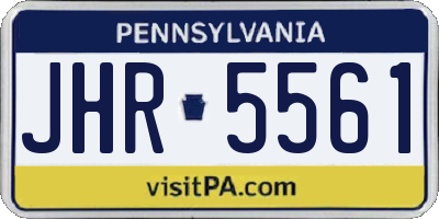PA license plate JHR5561