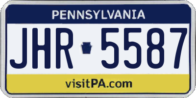 PA license plate JHR5587