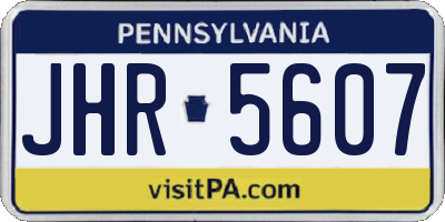 PA license plate JHR5607