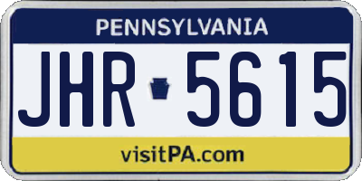 PA license plate JHR5615
