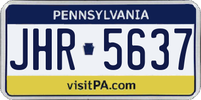 PA license plate JHR5637