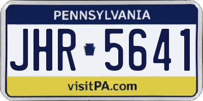 PA license plate JHR5641