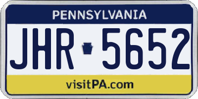 PA license plate JHR5652