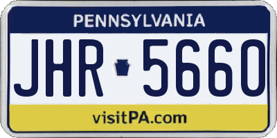 PA license plate JHR5660