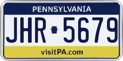 PA license plate JHR5679