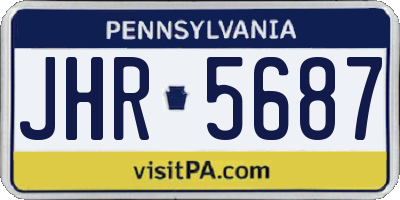 PA license plate JHR5687
