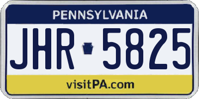 PA license plate JHR5825