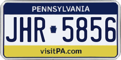 PA license plate JHR5856