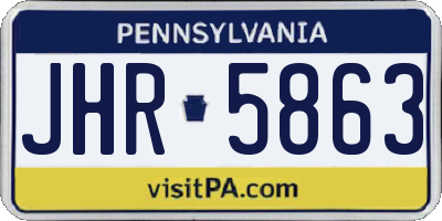 PA license plate JHR5863