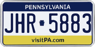 PA license plate JHR5883