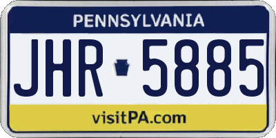 PA license plate JHR5885