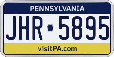 PA license plate JHR5895
