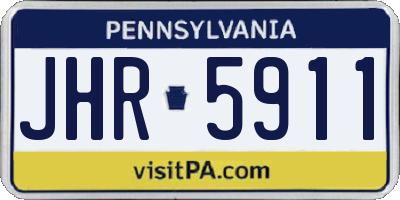 PA license plate JHR5911