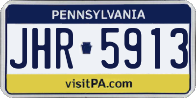 PA license plate JHR5913