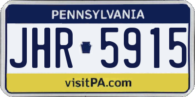 PA license plate JHR5915