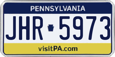 PA license plate JHR5973