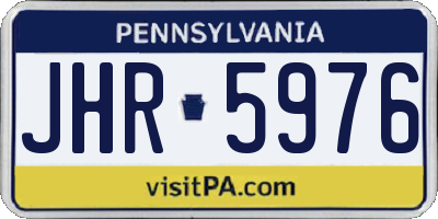 PA license plate JHR5976
