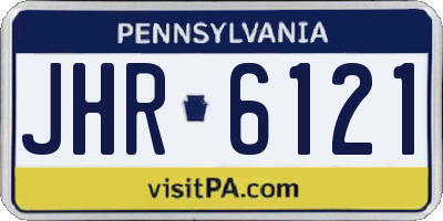 PA license plate JHR6121