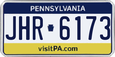 PA license plate JHR6173