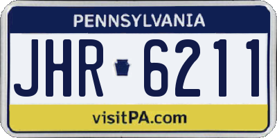 PA license plate JHR6211