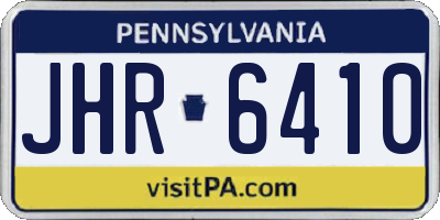 PA license plate JHR6410
